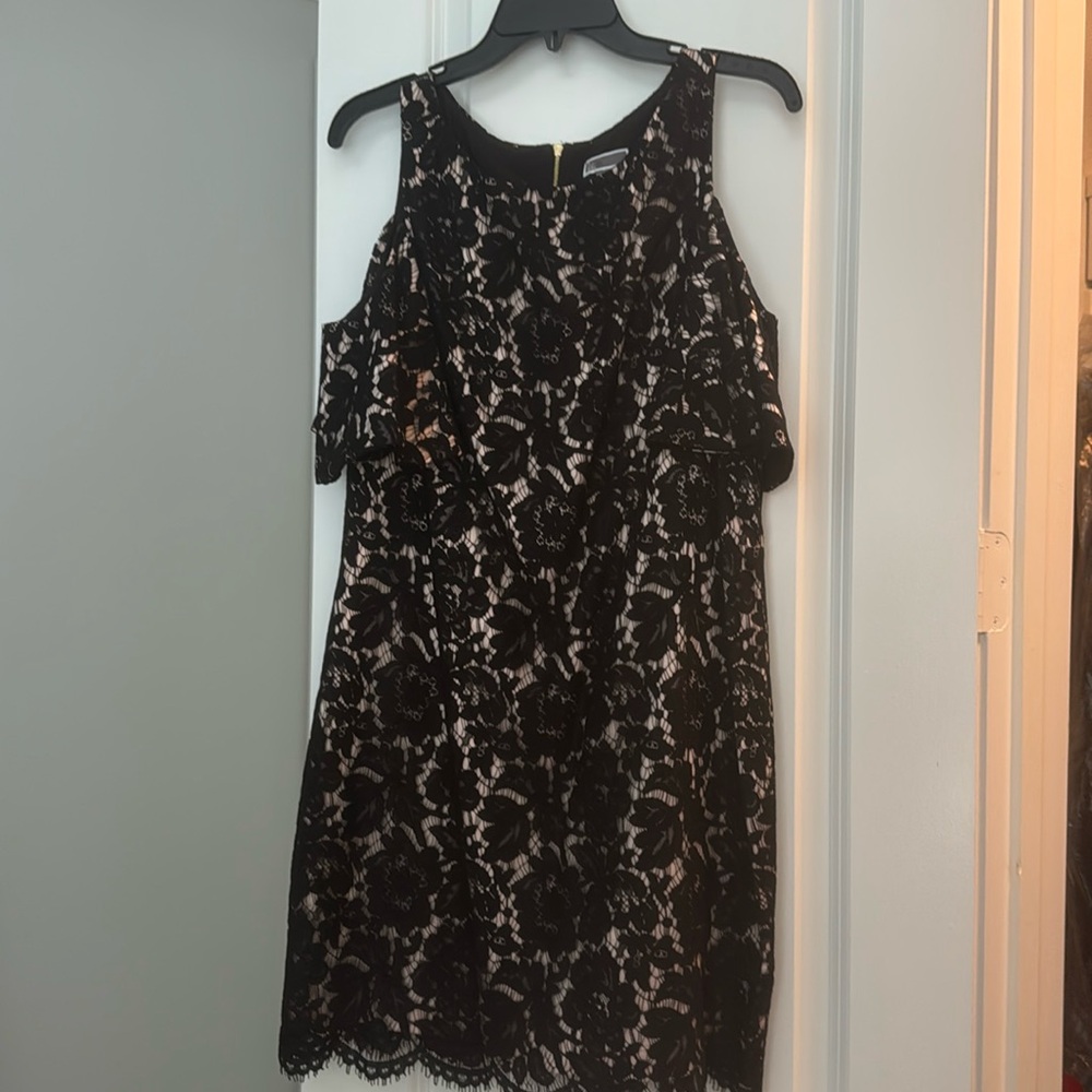 Black lace cocktail dress